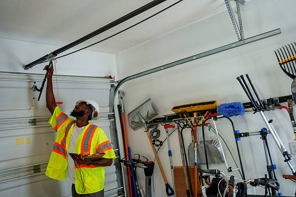 Professional Garage Door Panel Replacement technician working in Shiner, TX